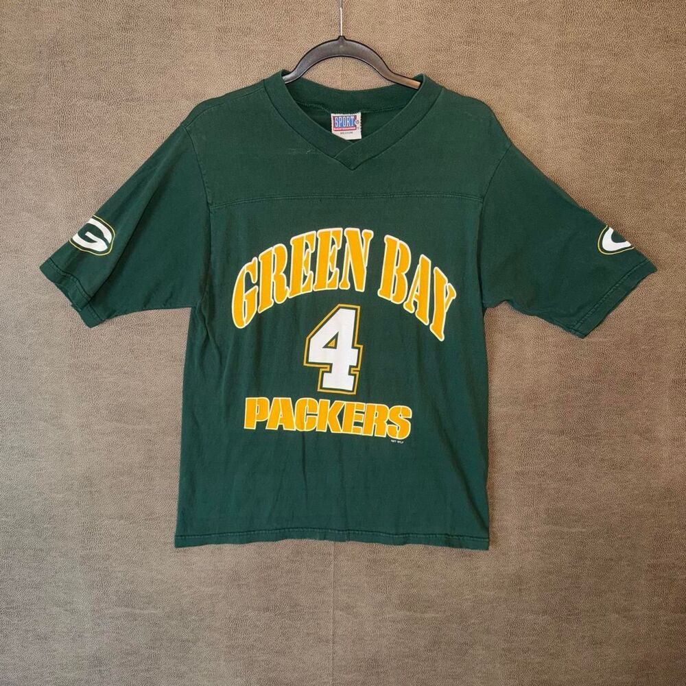 Vintage 2000 Brett Farve Green Bay Packers NFL Football Jersey Tee